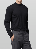Muscle-Fit Mock Neck T-Shirt