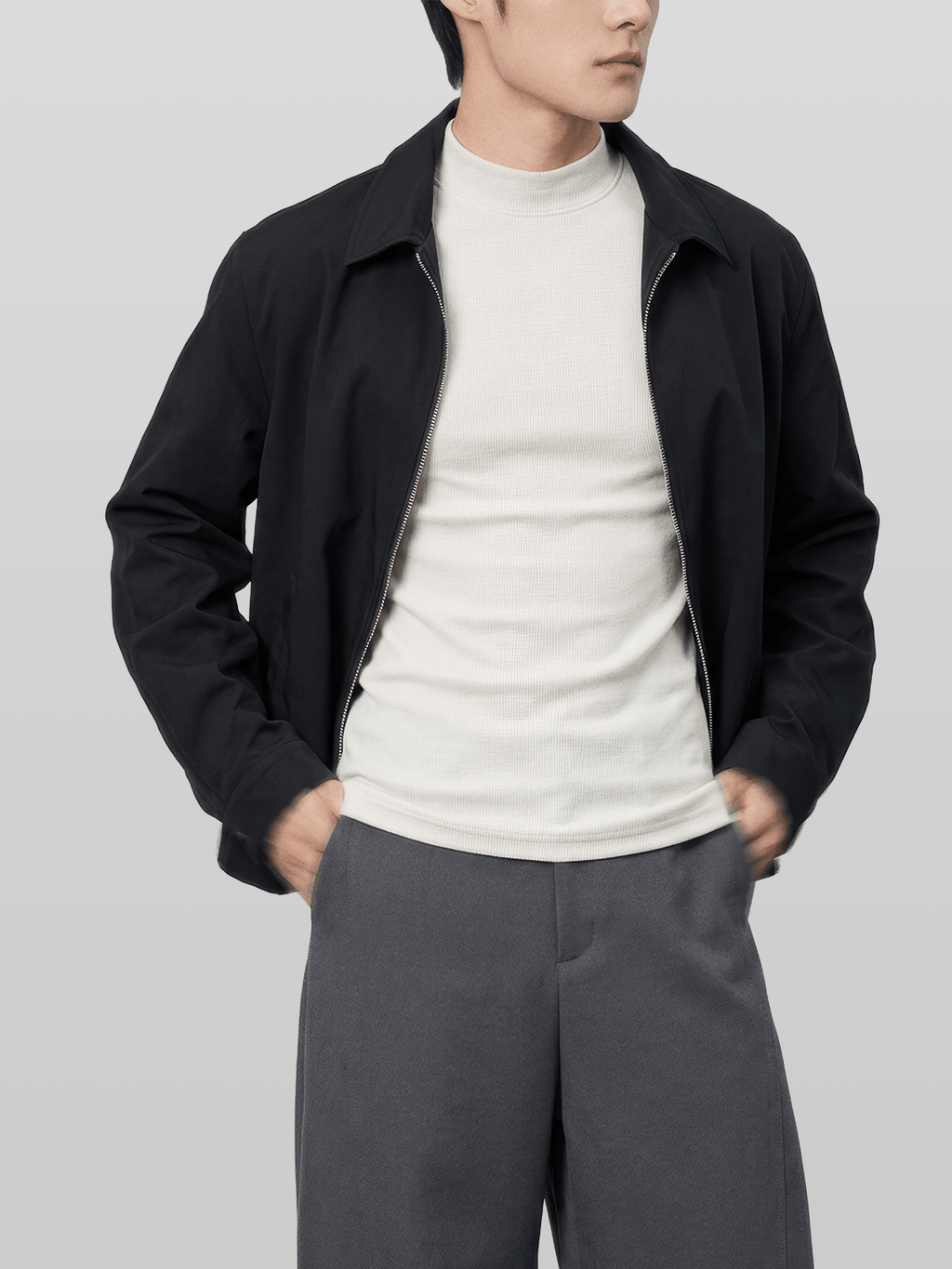 Muscle-Fit Mock Neck T-Shirt