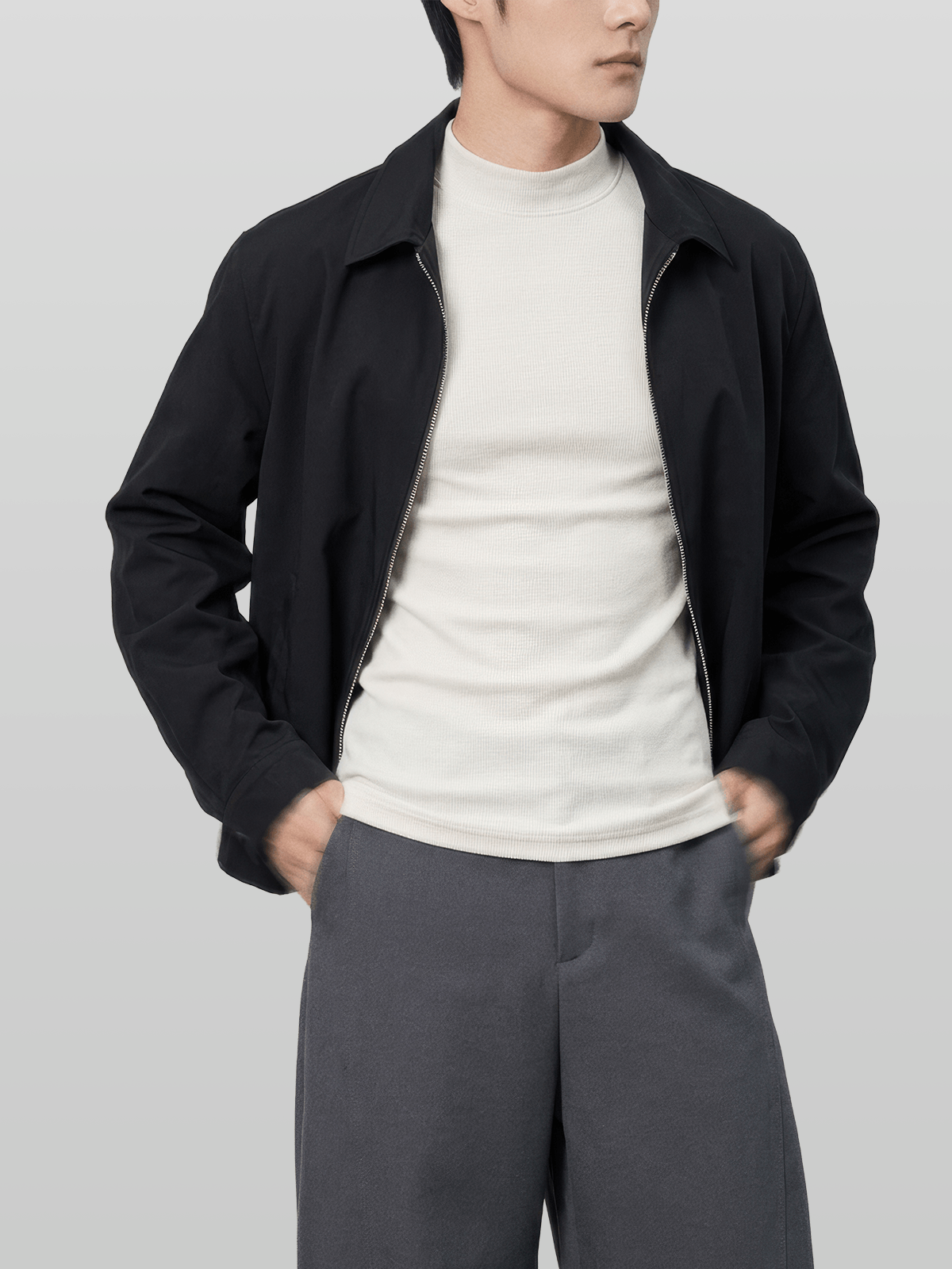 Muscle-Fit Mock Neck T-Shirt