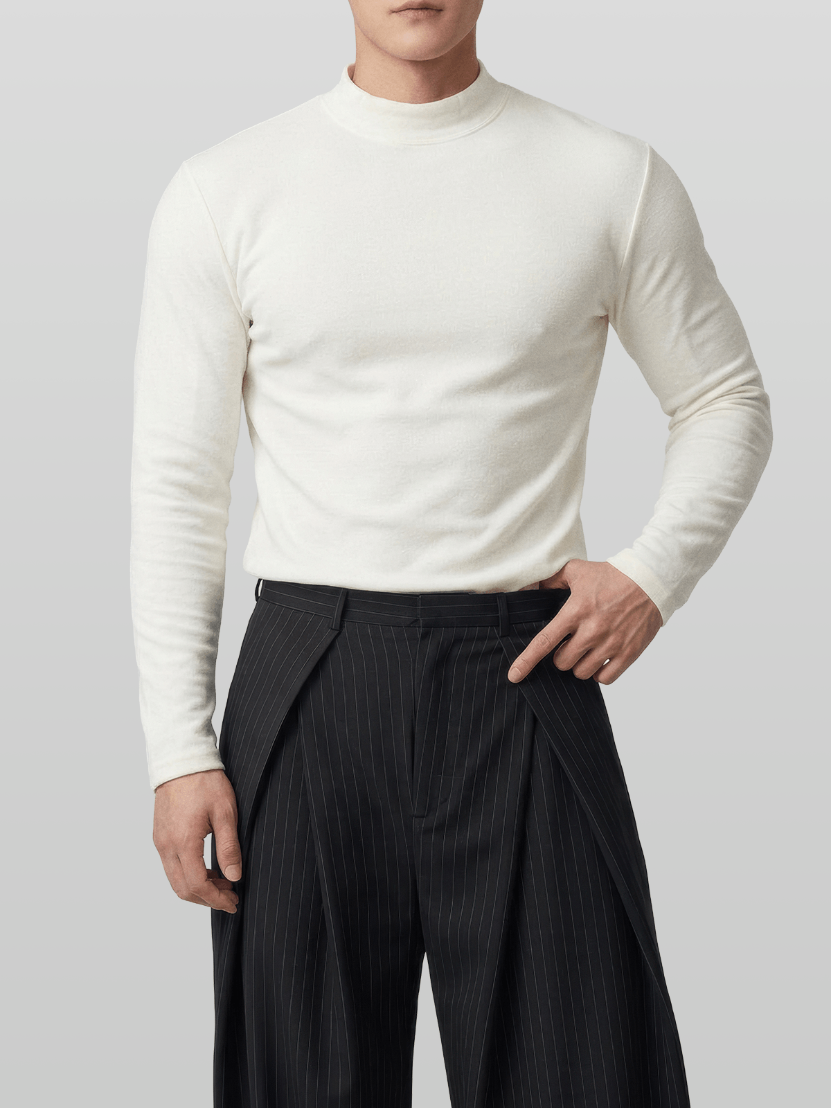 Muscle-Fit Mock Neck T-Shirt