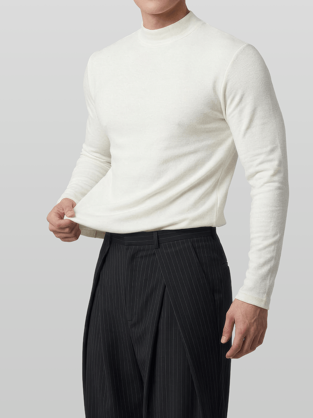 Muscle-Fit Mock Neck T-Shirt