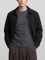 Muscle-Fit Ribbed Long Sleeve T-Shirt Gray