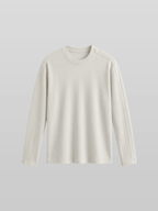 Muscle-Fit Ribbed Long Sleeve T-Shirt Gray