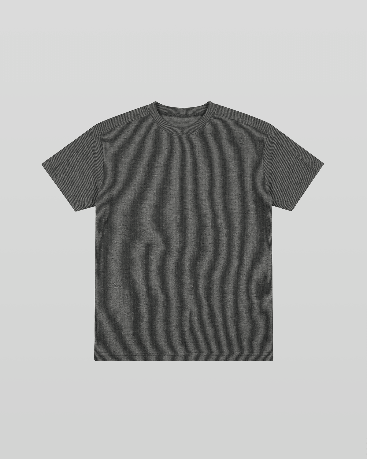 Muscle-Fit Ribbed Short Sleeve T-Shirt