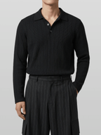 Muscle-Fit Venice Collar Long Sleeve T-Shirt