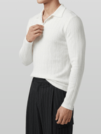 Muscle-Fit Venice Collar Long Sleeve T-Shirt
