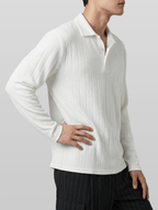 Muscle-Fit Venice Collar Long Sleeve T-Shirt