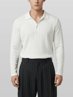 Muscle-Fit Venice Collar Long Sleeve T-Shirt