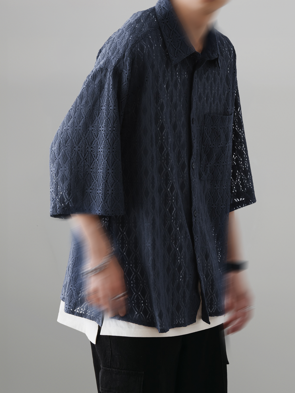 Sheer-Lace Shirt
