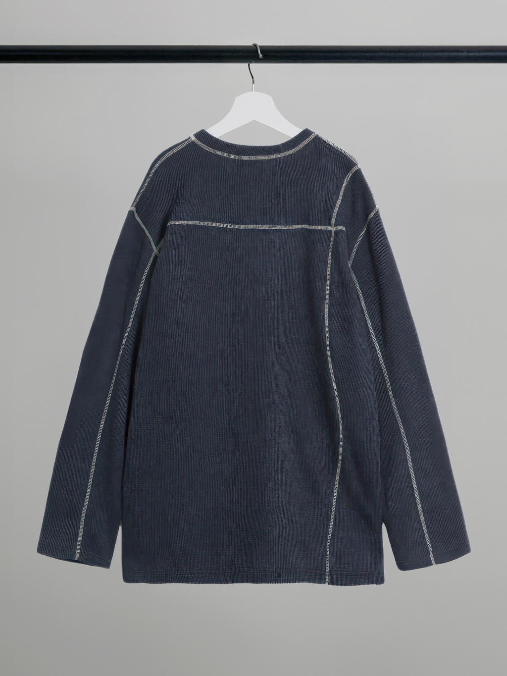 Contrast Stitch Long Sleeve Top
