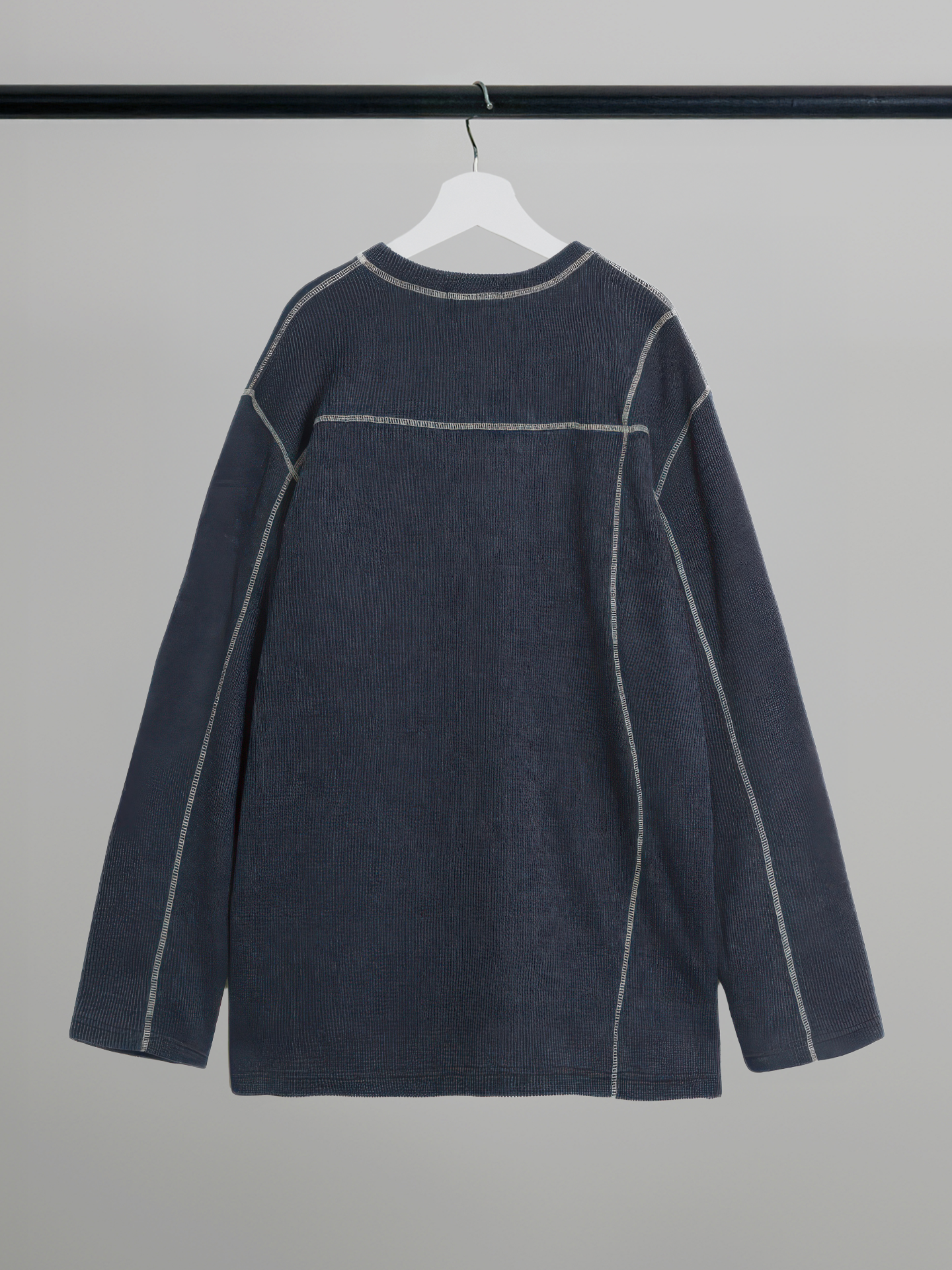 Contrast Stitch Long Sleeve Top
