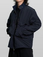 Utility Jacket Dark-Navy – Front view | clean essentials / minimalist | UNPROVEN