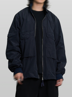 Utility Jacket Dark-Navy – Front view | clean essentials / minimalist | UNPROVEN
