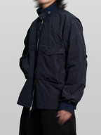 Nylon Utility Jacket free-size – Front view | architectural outerwear / structured | UNPROVEN