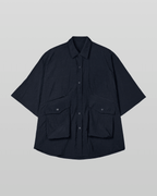 Nylon Utility Short Sleeve Shirt Navy