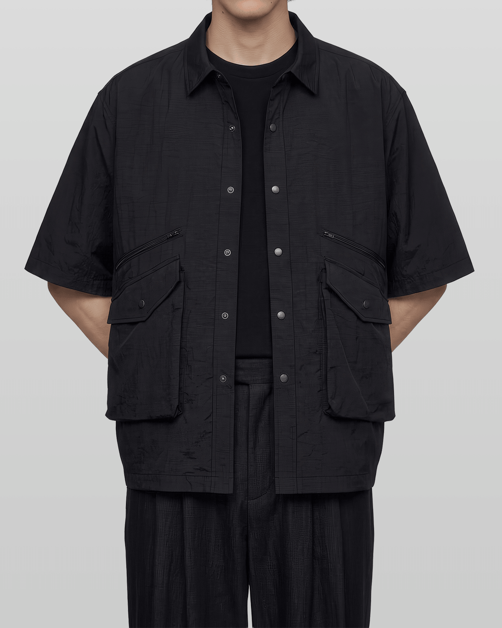 Nylon Utility Short Sleeve Shirt