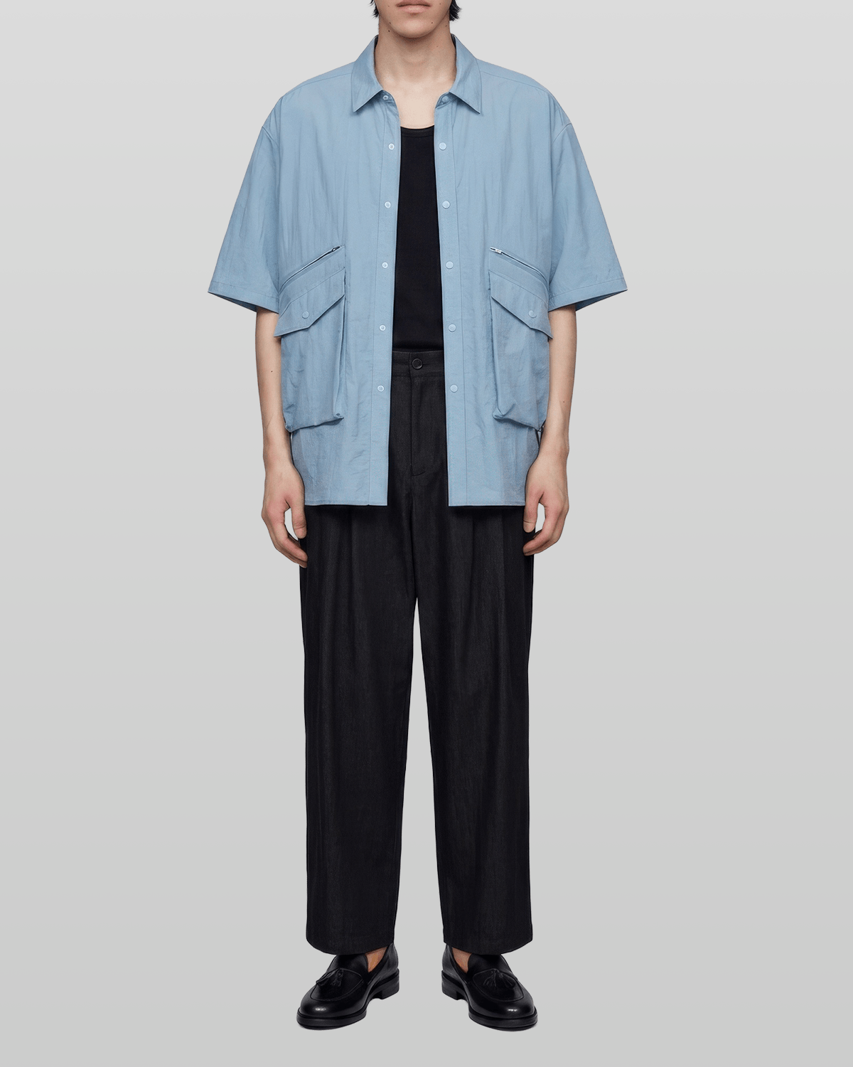 Nylon Utility Short Sleeve Shirt