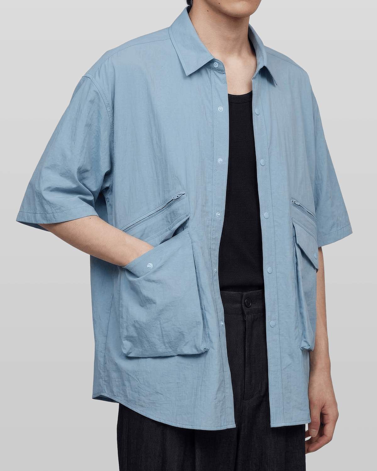 Nylon Utility Short Sleeve Shirt