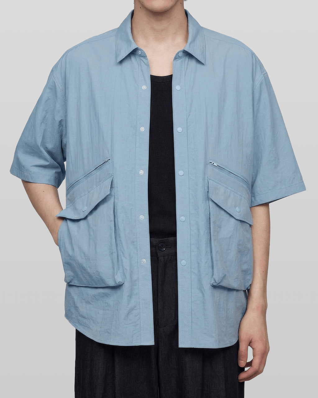 Nylon Utility Short Sleeve Shirt