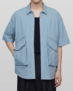 Nylon Utility Short Sleeve Shirt