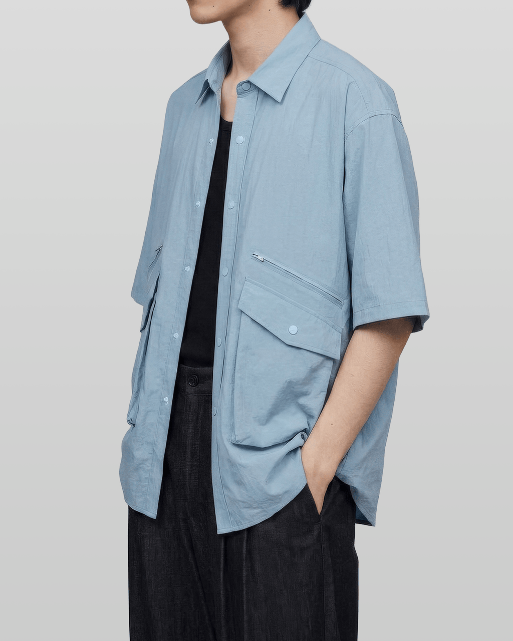 Nylon Utility Short Sleeve Shirt
