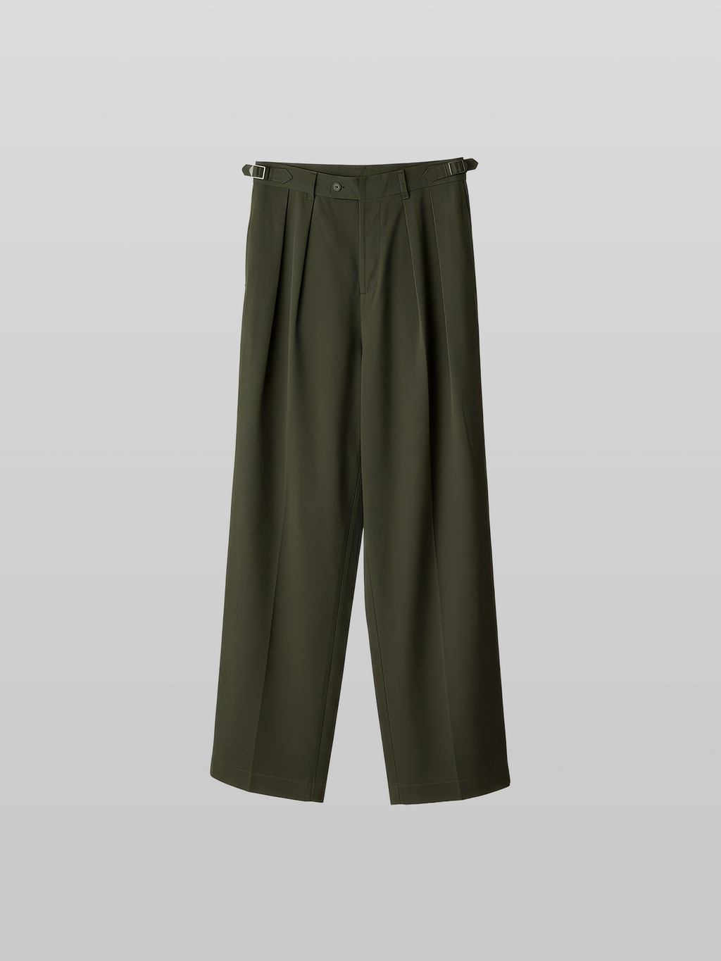 Twill Semi-Wide Straight Gurkha Pants