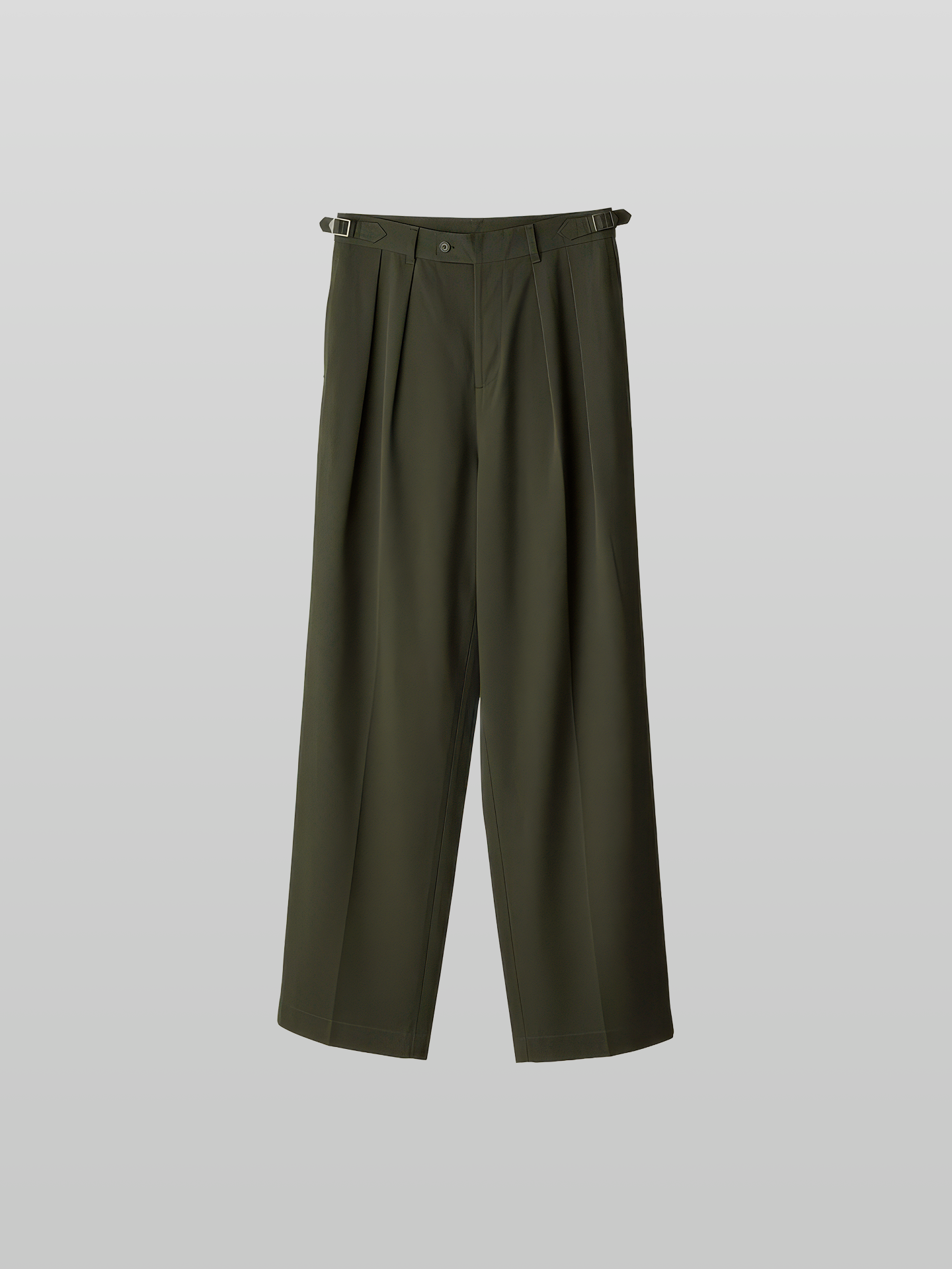 Twill Semi-Wide Straight Gurkha Pants