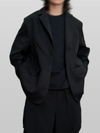 Blazer Black – Front view | clean essentials / minimalist | UNPROVEN