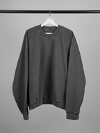 Oversized Sweatshirt Charcoal front - cleanfit minimal - UNPROVEN