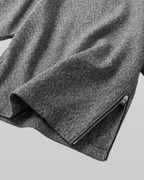 Oversized Side Zip Tweed T-Shirt