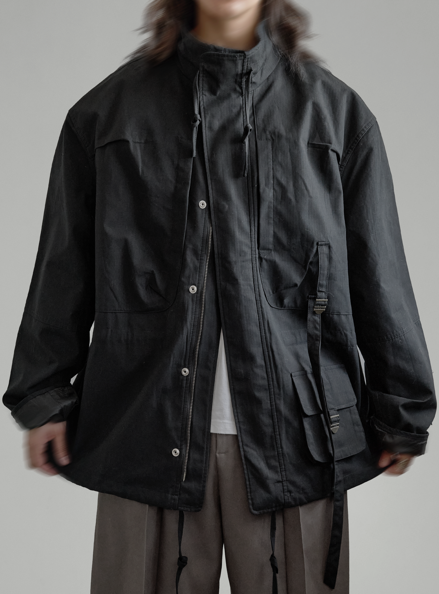 Oversized Utility Zip Jacket