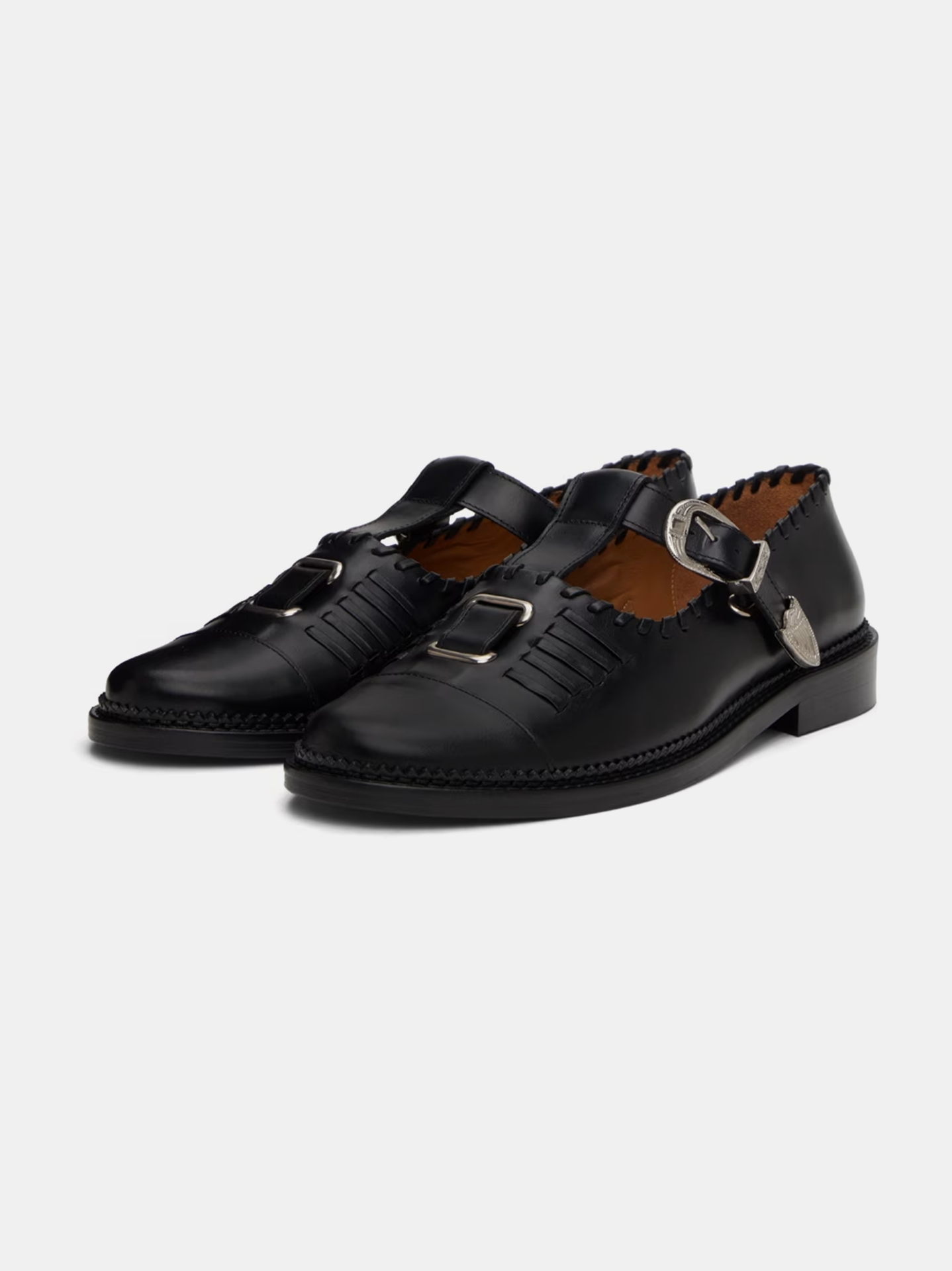 Toga Virilis Pin-Buckle Leather Loafer