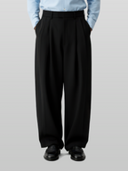 Wide Pants Black front - cleanfit minimal - UNPROVEN