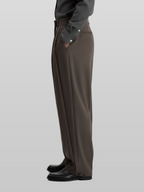 Wide Pants Dark-Beige – Front view | clean essentials / minimalist | UNPROVEN