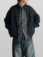 Harrington Jacket Black – Front view | clean essentials / minimalist | UNPROVEN