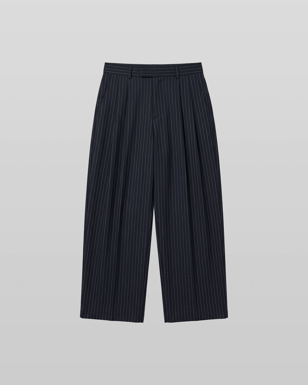 Pleated Striped Wide Pants