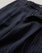 Pleated Striped Wide Pants