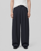 Pleated Striped Wide Pants