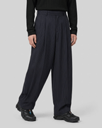 Pleated Striped Wide Pants