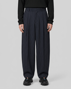 Pleated Striped Wide Pants