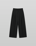 Pleated Striped Wide Pants