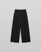 Pleated Striped Wide Pants