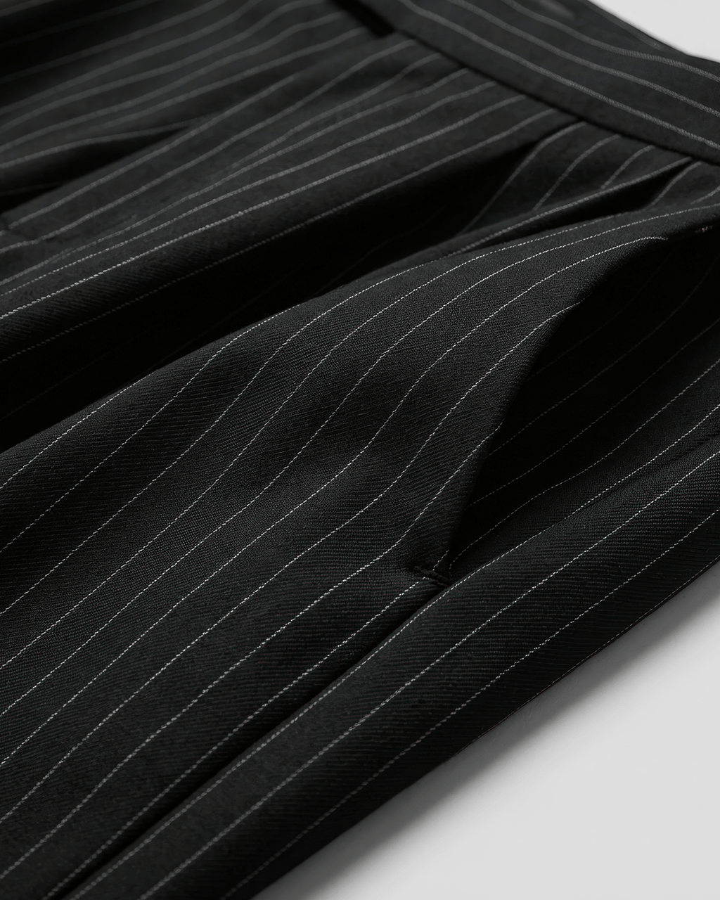 Pleated Striped Wide Pants