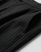 Pleated Striped Wide Pants