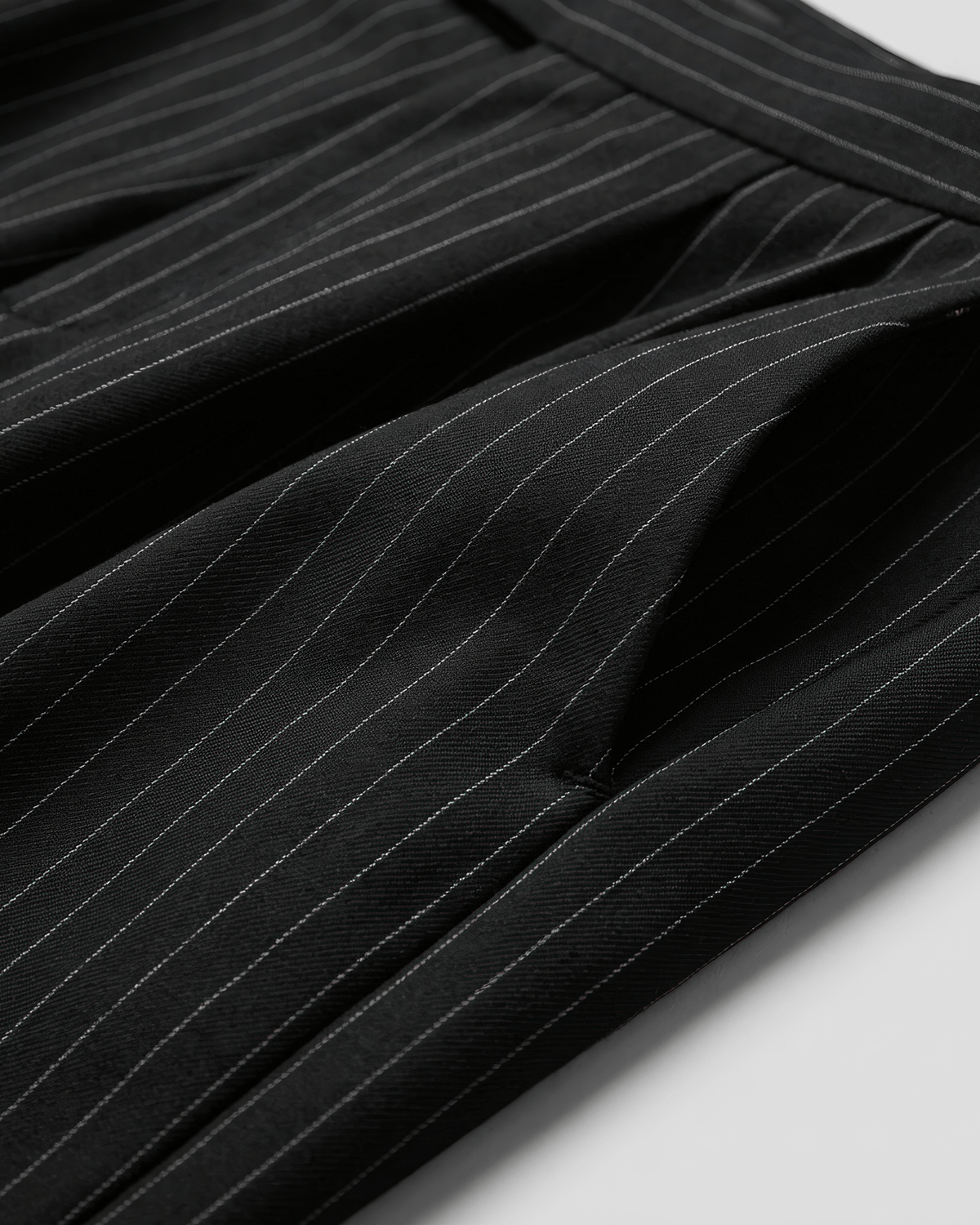 Pleated Striped Wide Pants