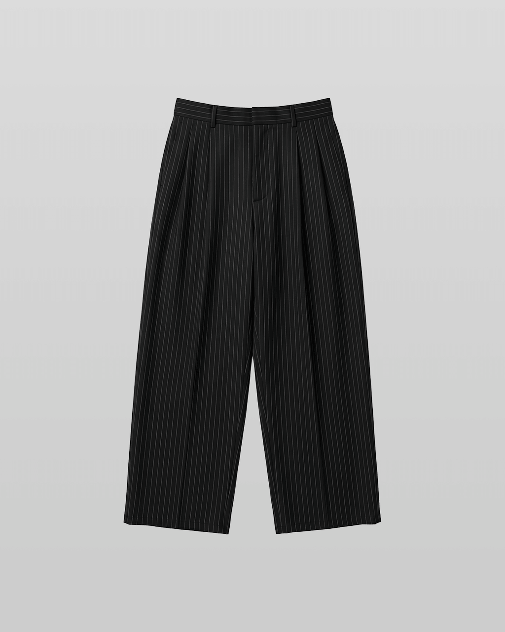 Pleated Striped Wide Pants