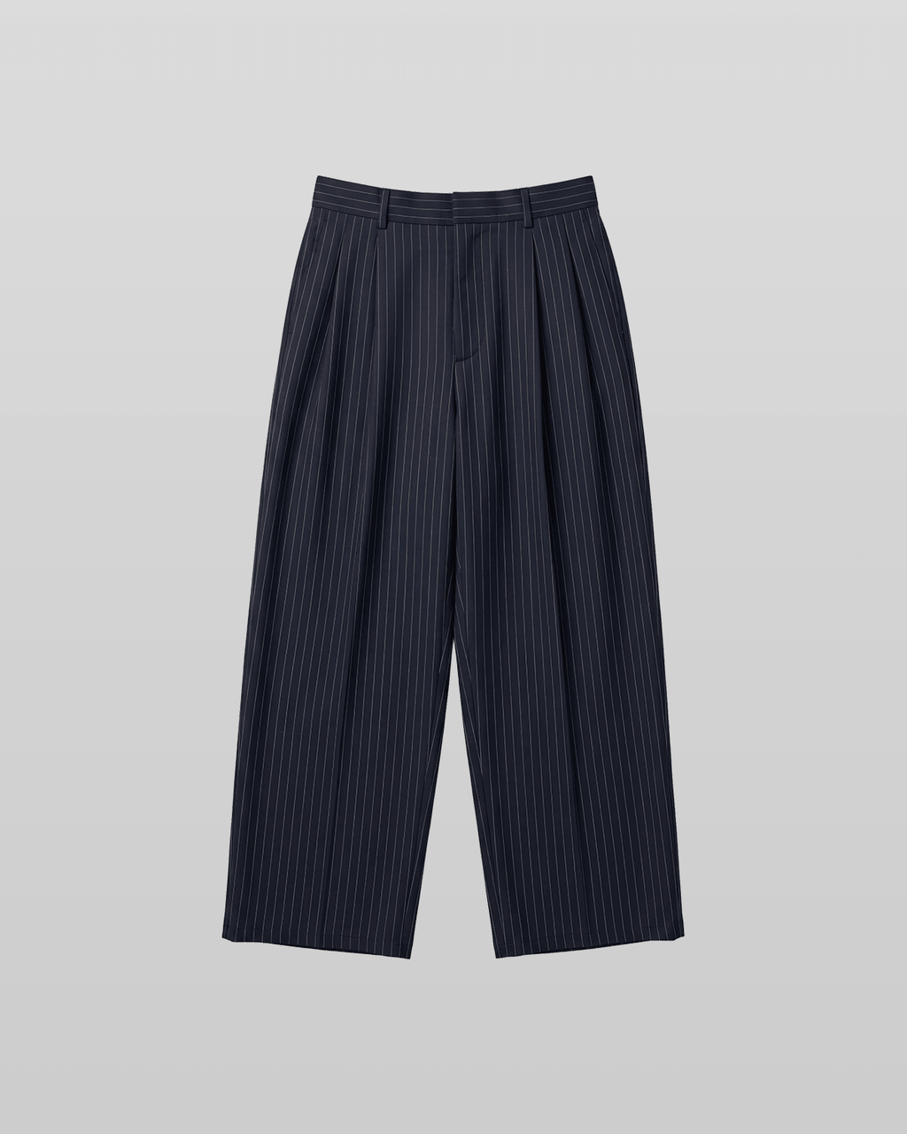 Pleated Striped Wide Pants