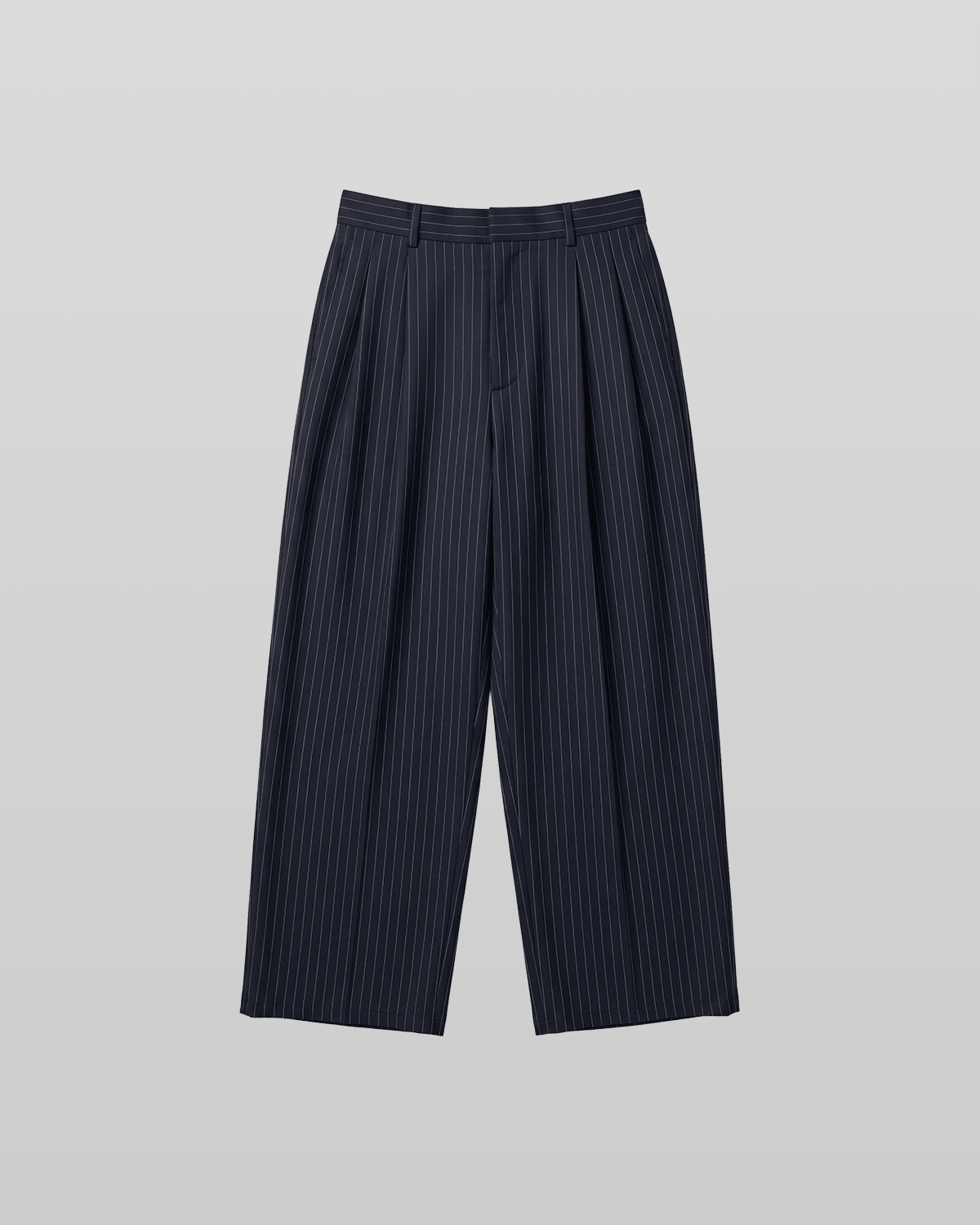 Pleated Striped Wide Pants