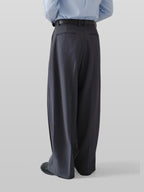 Wide Pants Charcoal – Front view | clean essentials / minimalist | UNPROVEN