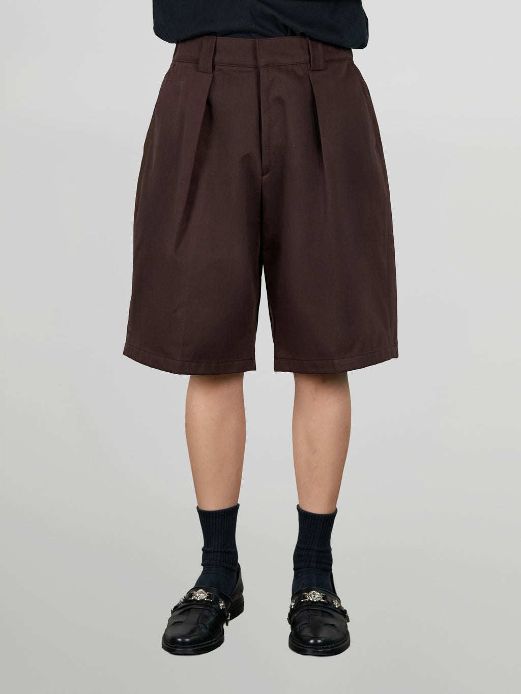 Pleated Wide Shorts